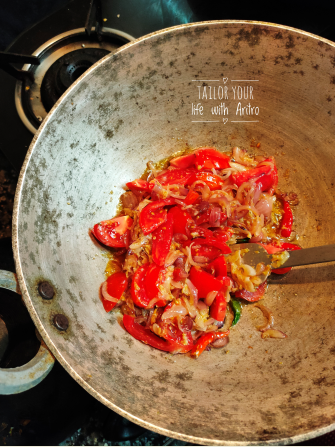 Tomatoes onions ginger garlic paste coriander powder turmeric powder jk spices